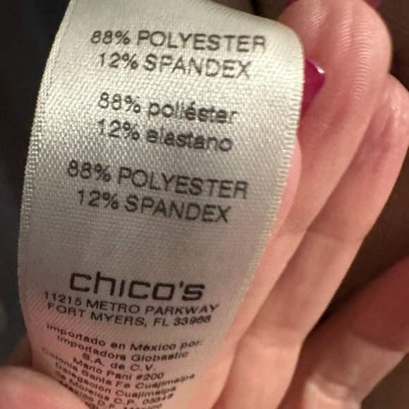 Chico's Light Tan Button-Up Blouse - Picture 4 of 4